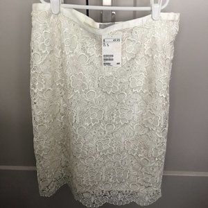 NWT White Lace H&M Skirt
